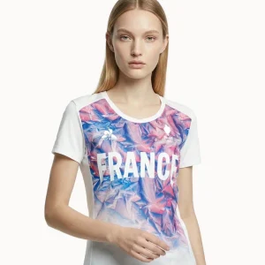 Maillot col V en jersey technique brillant avec impression Montagne JO Milano-Cortina