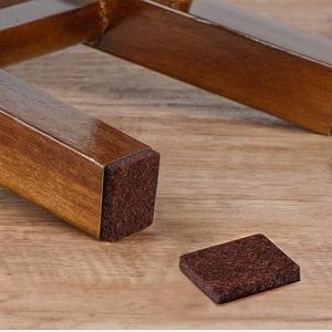 18 Patin Feutre Carré Adhésif 32X32mm Marron - Antidérapant
