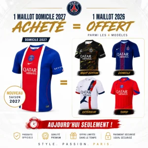 Maillot PSG 26/27 Domicile + 1 Maillot OFFERT !